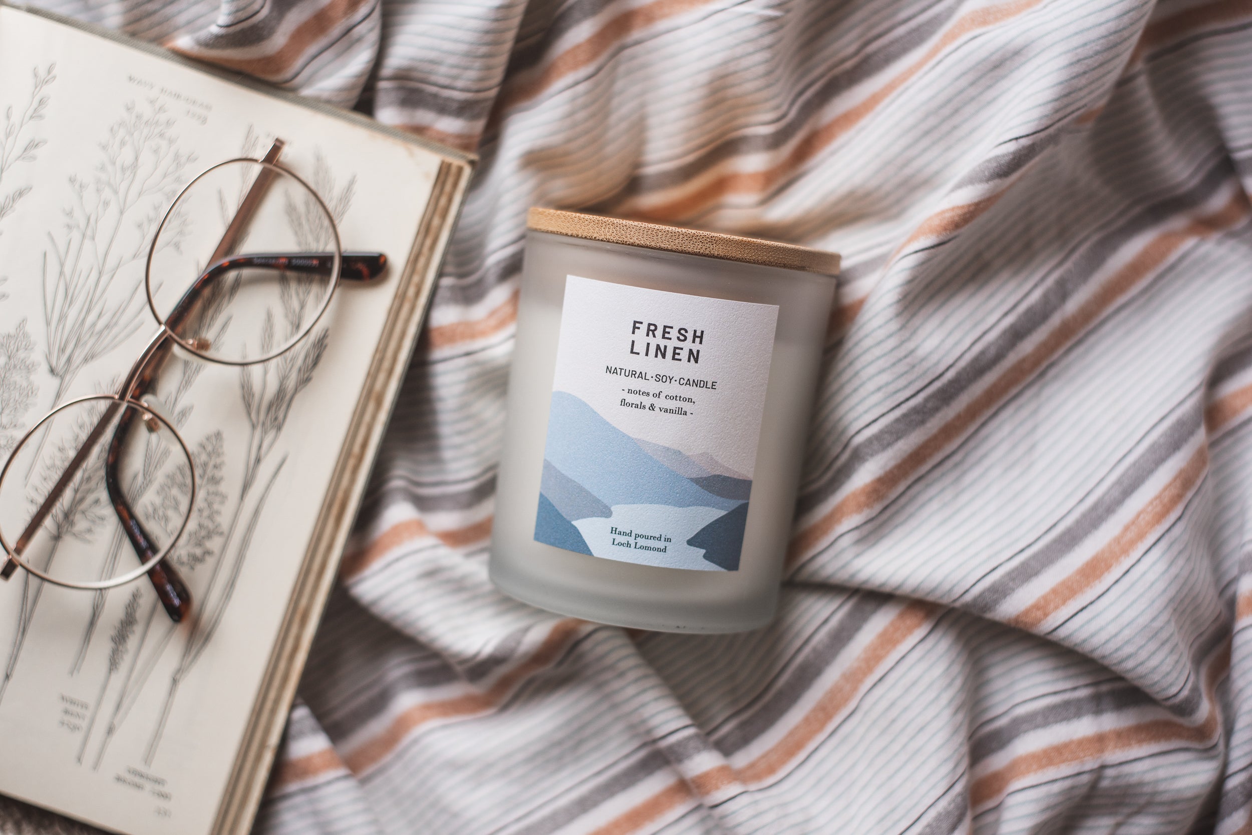 Fresh Linen - 450g - Organic & Vegan Scented Candles | Ocoee House