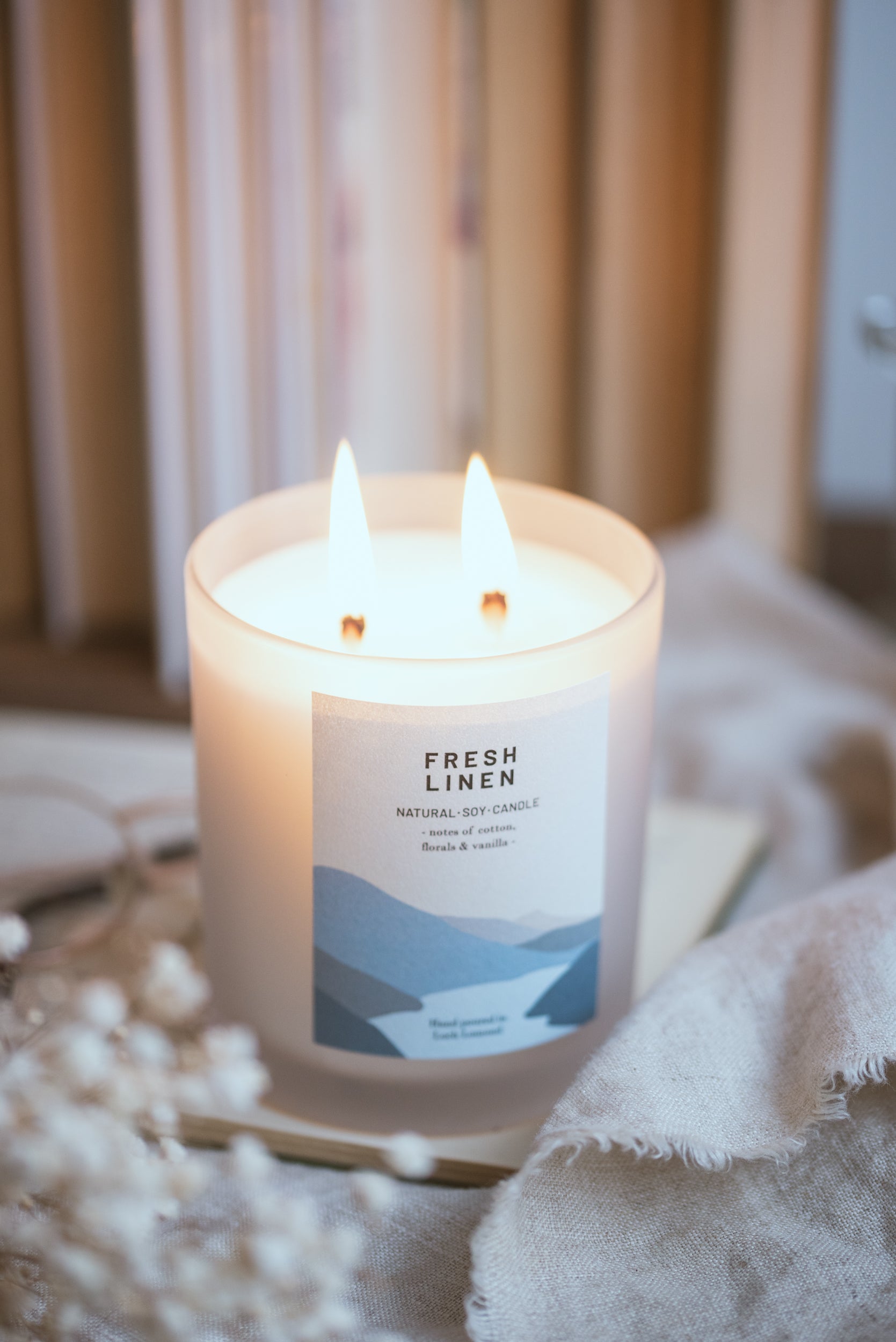 Fresh Linen - 760g - Organic & Vegan Scented Candles | Ocoee House