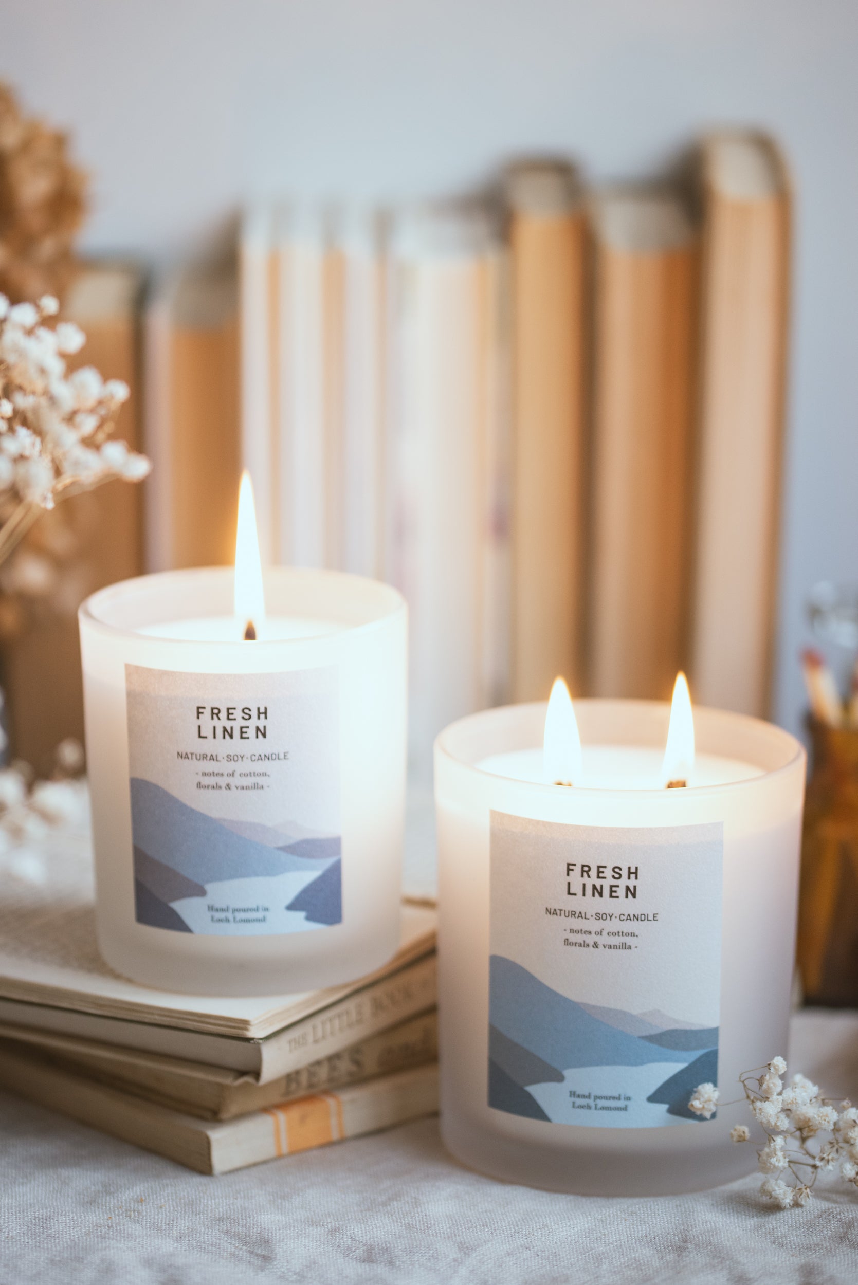 Fresh Linen - 760g - Organic & Vegan Scented Candles | Ocoee House