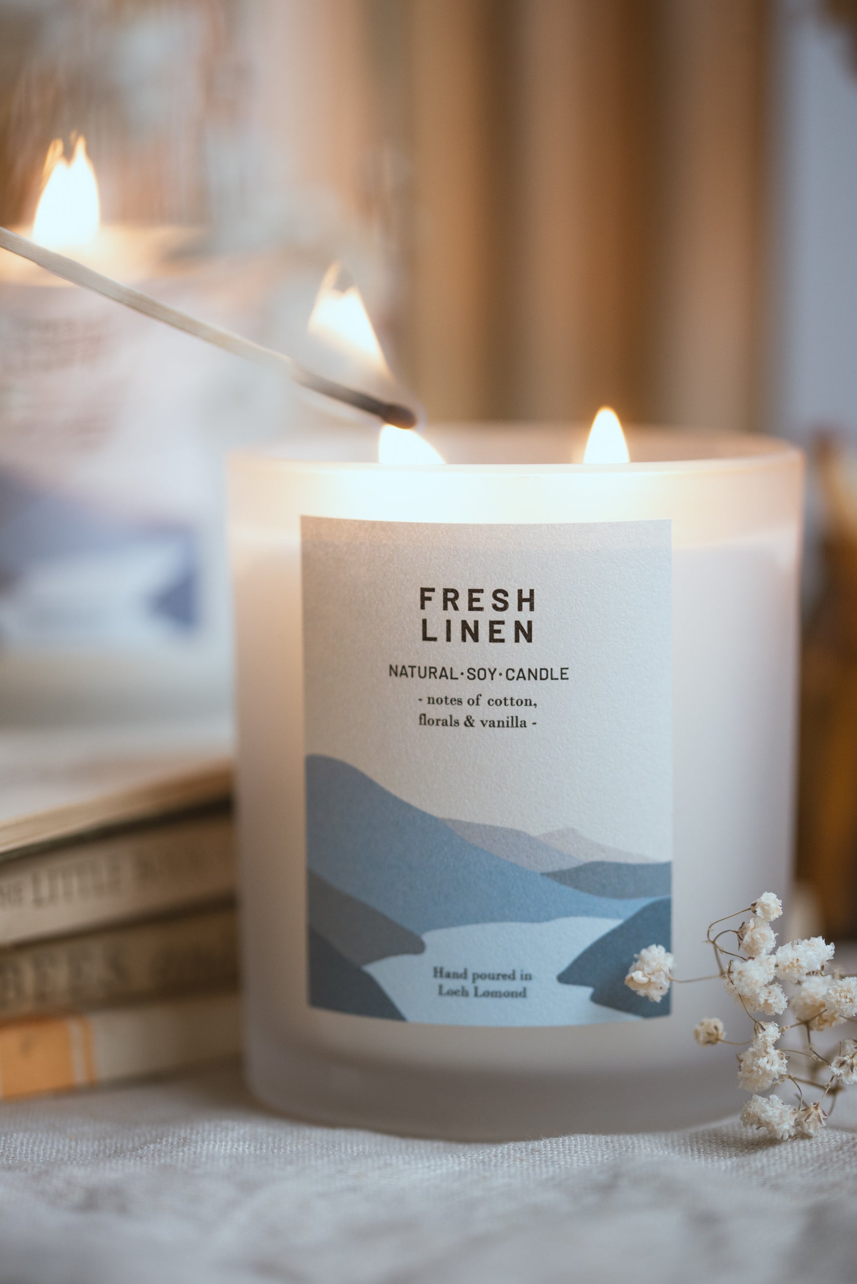 Fresh Linen - 760g - Organic & Vegan Scented Candles | Ocoee House