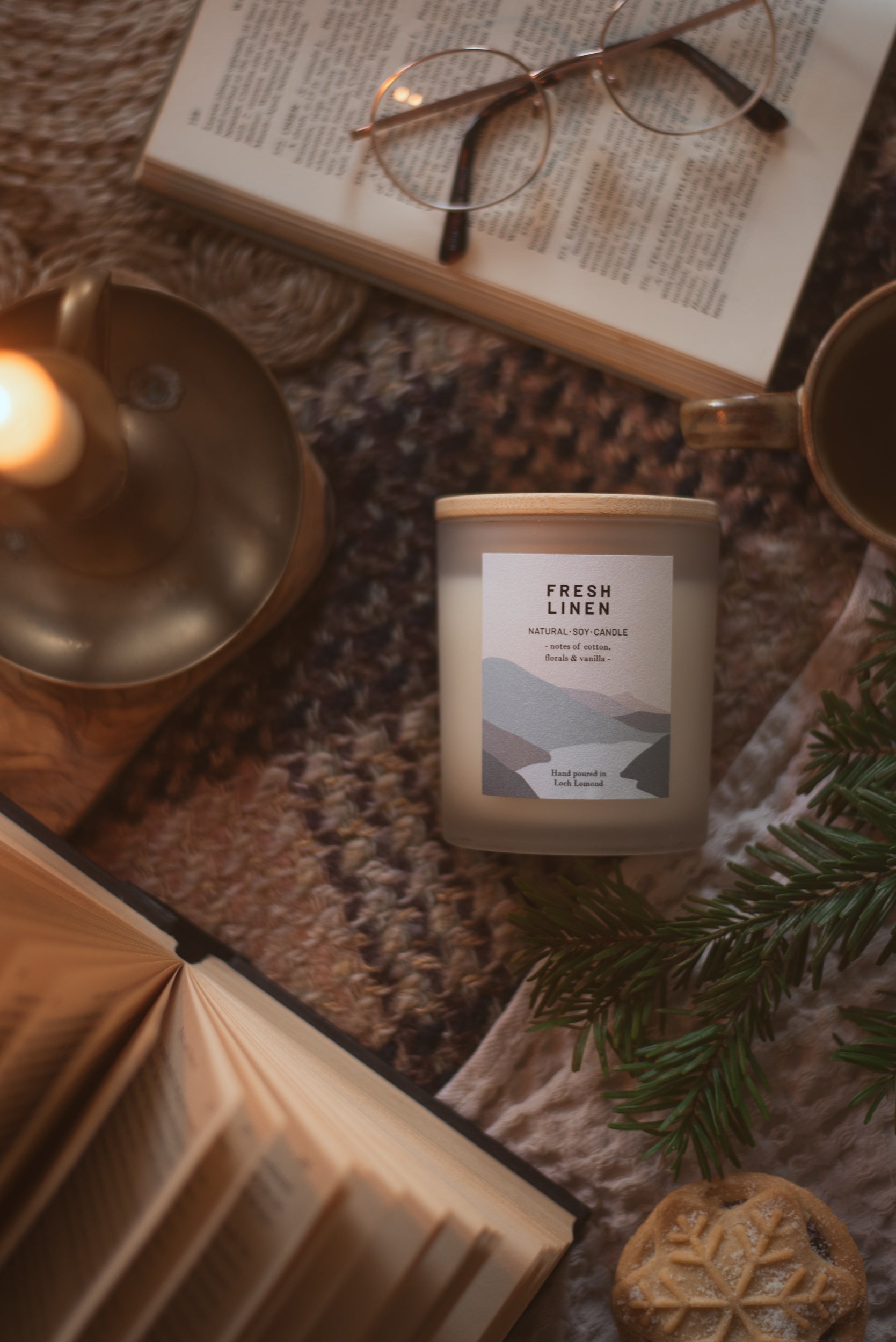 Fresh Linen - 450g - Organic & Vegan Scented Candles | Ocoee House