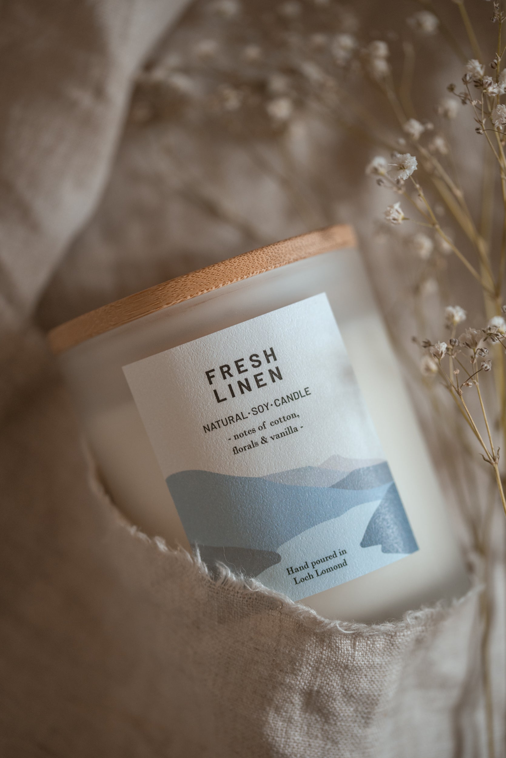 Fresh Linen - 450g - Organic & Vegan Scented Candles | Ocoee House