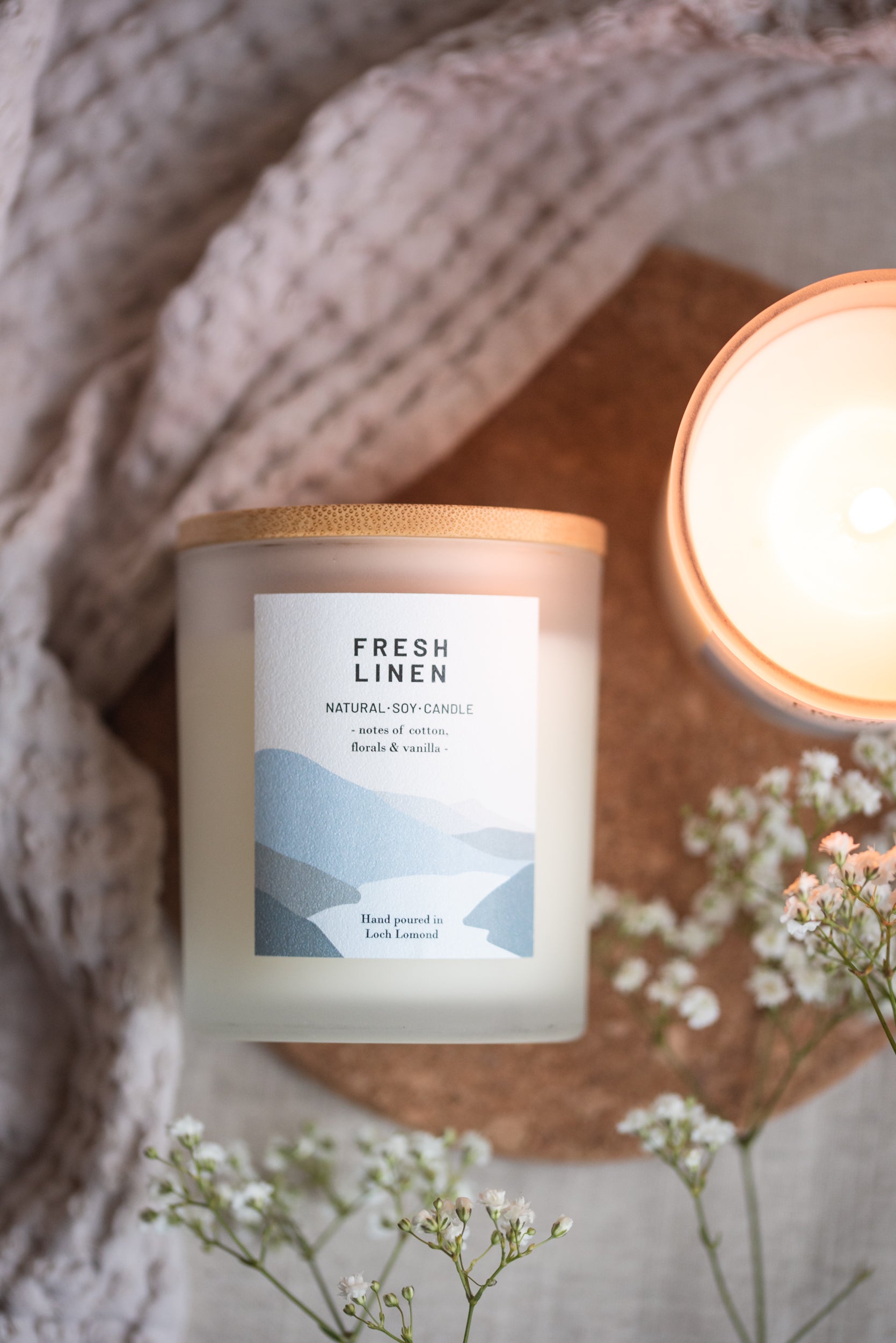 Fresh Linen - 450g - Organic & Vegan Scented Candles | Ocoee House