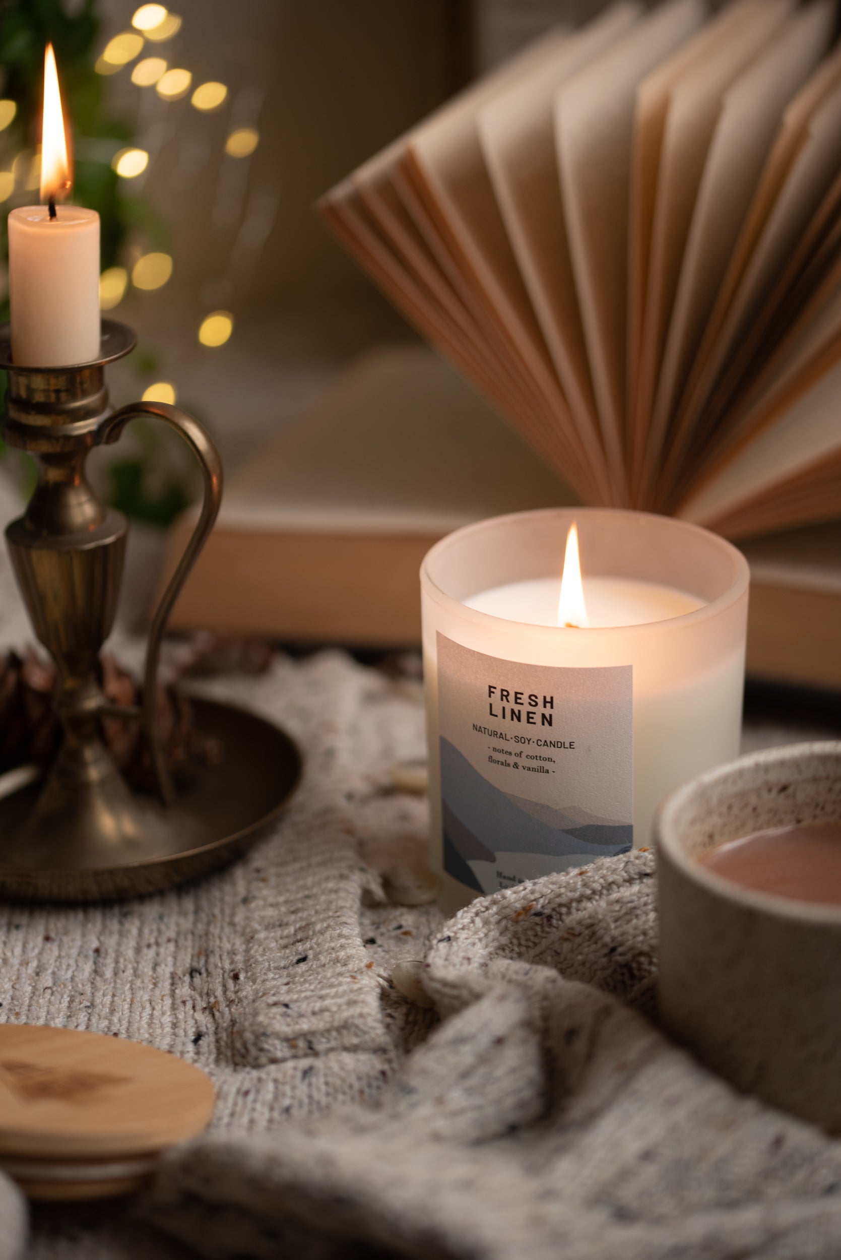 Fresh Linen - 450g - Organic & Vegan Scented Candles | Ocoee House