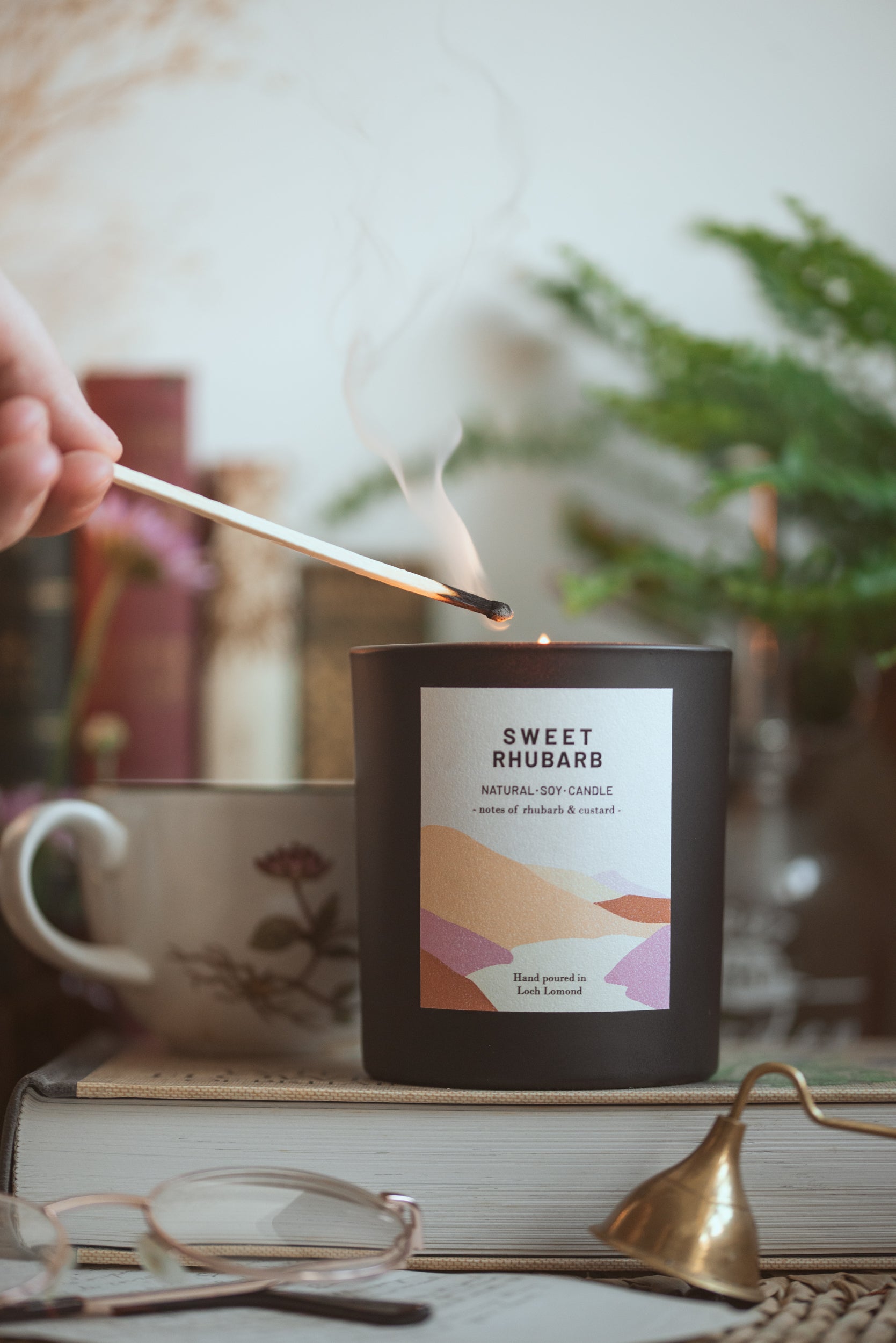 Sweet Rhubarb - 450g - Organic & Vegan Scented Candles | Ocoee House