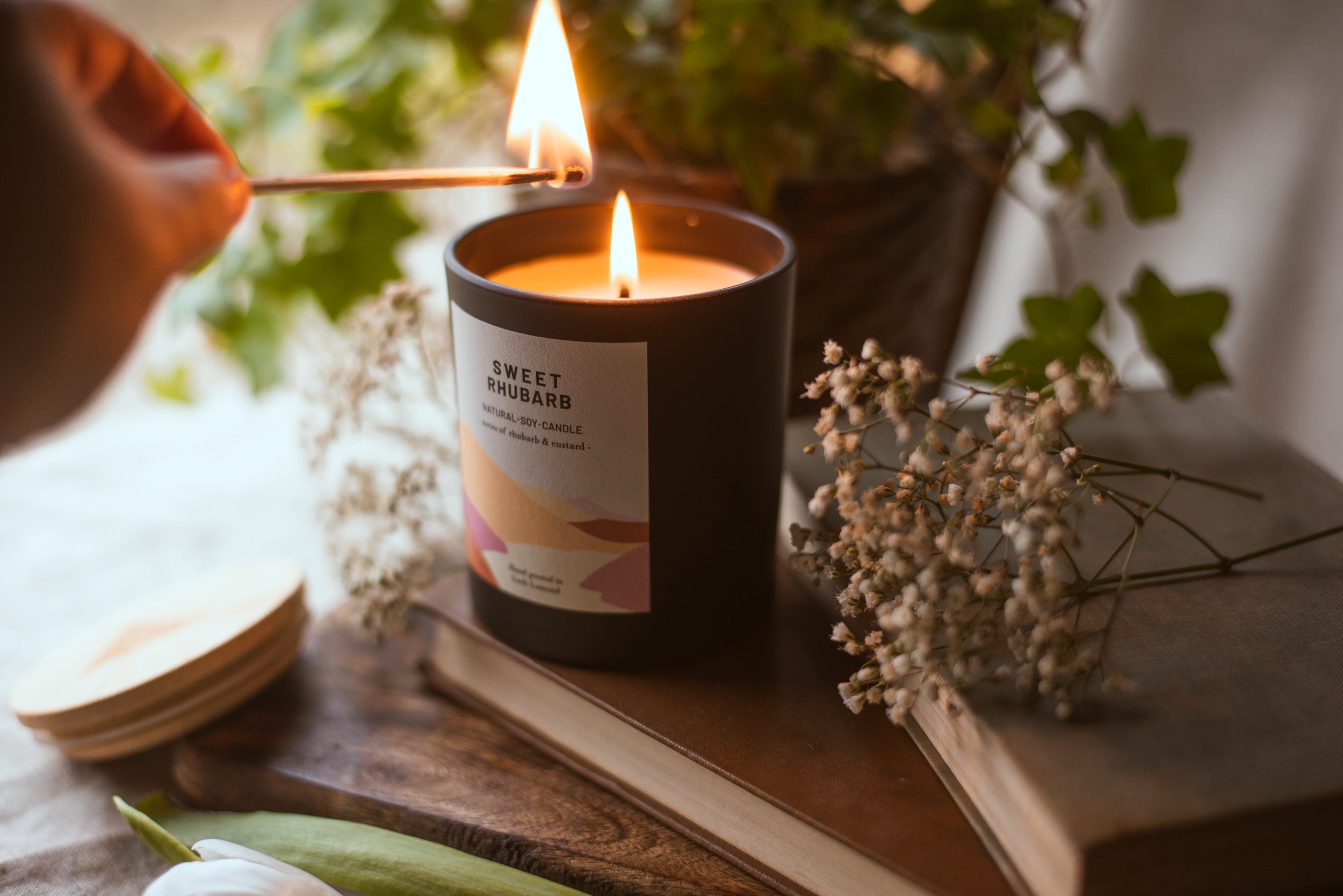 Sweet Rhubarb - 450g - Organic & Vegan Scented Candles | Ocoee House